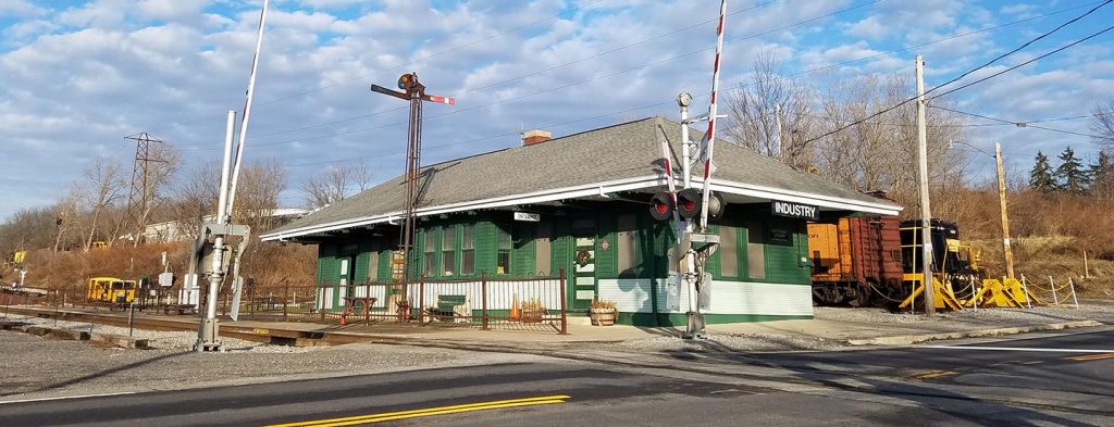 RGV 1909 Erie Railroad Depot at Industry, N.Y.