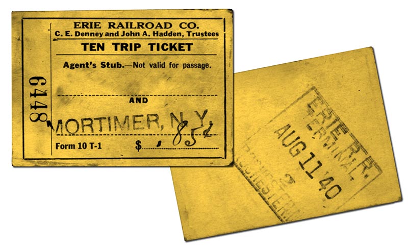 Erie Railroad Tickets